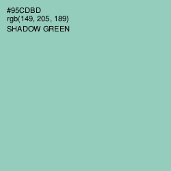 #95CDBD - Shadow Green Color Image